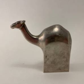 1970s Silver Plated Camel Paperweight